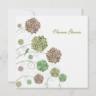 Brautparty-grüne Giebel-personalisierte Einladung