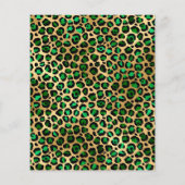 Brautparty-Grüne-Leopard-Haushaltseinladung Flyer (Hinten)