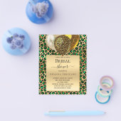 Brautparty-Grüne-Leopard-Haushaltseinladung Flyer (Einzeln)