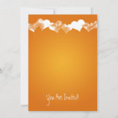 Brautparty Grunge Hearts Orange Einladung (Rückseite)