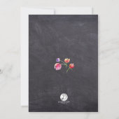 Brautparty, Halbpension, Wasserfarbe Blume Einladung (Rückseite)