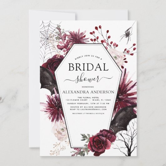 Brautparty Halloween Herbst Einladung (Vorderseite)