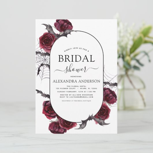 Brautparty Halloween Herbst Herbst Einladung (Stehend Vorderseite)