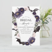 Brautparty Halloween Lila Herbst Herbst Einladung (Stehend Vorderseite)