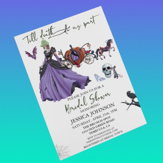 Brautparty Halloween Zombie Bride Princess in Einladung