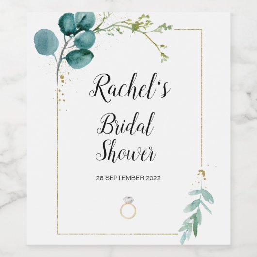 Brautparty hält Nachtbräune, um grün zu sein Weinetikett (Einzelnes Label)