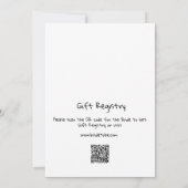 Brautparty Hand gezogen einfache schwarze Whimsika Einladung (Rückseite)