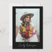 Brautparty Handgeschriebenes Skript Minimalistisch Einladung (Rückseite)