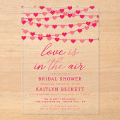 Brautparty "Hearts" für String-Liebe ändern Acryleinladungen (Vorderseite)