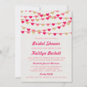 Brautparty "Hearts" für String-Liebe ändern Einladung (Vorderseite)