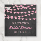 Brautparty "Hearts" für String-Liebe ändern Geschenkanhänger (Vorderseite)