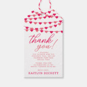 Brautparty "Hearts" für String-Liebe ändern Geschenkanhänger (Vorderseite)