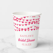 Brautparty "Hearts" für String-Liebe ändern Pappbecher (Rückseite)
