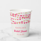Brautparty "Hearts" für String-Liebe ändern Pappbecher (Rückseite)