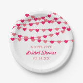 Brautparty "Hearts" für String-Liebe ändern Pappteller (Vorderseite)