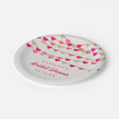 Brautparty "Hearts" für String-Liebe ändern Pappteller (Schrägansicht)