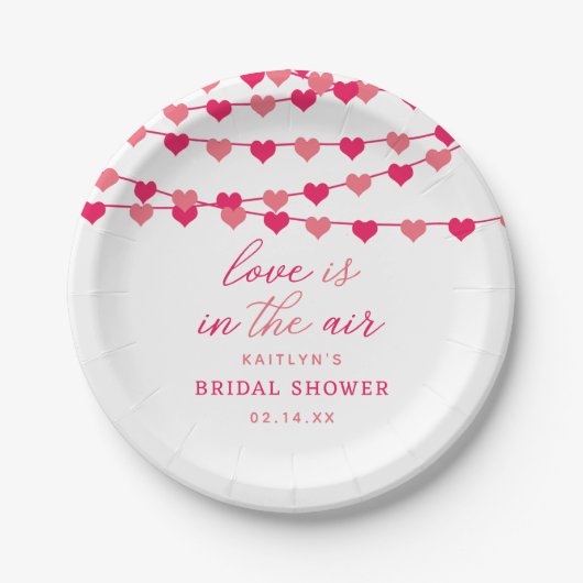 Brautparty "Hearts" für String-Liebe ändern Pappteller (Vorderseite)