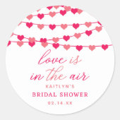 Brautparty "Hearts" für String-Liebe ändern Runder Aufkleber (Vorderseite)