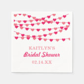 Brautparty "Hearts" für String-Liebe ändern Serviette (Vorderseite)