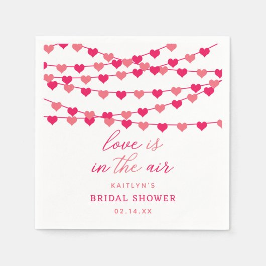 Brautparty "Hearts" für String-Liebe ändern Serviette (Vorderseite)