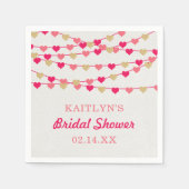 Brautparty "Hearts" für String-Liebe ändern Serviette (Vorderseite)