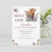 Brautparty | Heilige Kuh | Western Invitati Einladung (Stehend Vorderseite)
