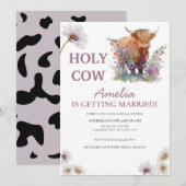 Brautparty | Heilige Kuh | Western Invitati Einladung (Vorne/Hinten)