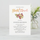 Brautparty Herbst Bouquet Einladung (Stehend Vorderseite)