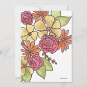 Brautparty Herbst Bouquet Einladung (Rückseite)