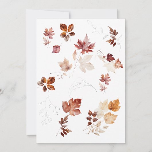 Brautparty Herbst Einladung (Rückseite)