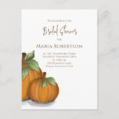 Brautparty Herbst Elegante Pumpkins Niedlich Postkarte (Vorderseite)
