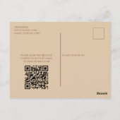 Brautparty Herbst Grünen Blätter QR Code Postkarte (Rückseite)