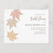 Brautparty Herbst Grünen Blätter QR Code Postkarte (Vorderseite)