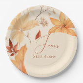 Brautparty Herbst Pappteller (Vorderseite)