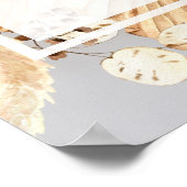 Brautparty Herbst Rustic Boho Willkommen Poster (Ecke)