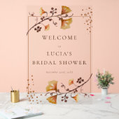 Brautparty Herbst trockenes Leaf Acrylschild (Hochzeit)