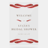 Brautparty Herbst trockenes Leaf Acrylschild (Vorderseite)