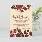 Brautparty Herbst und Herbst Einladung (Stehend Vorderseite)