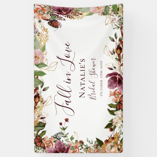 Brautparty Herbst Willkommen Banner (Vertikal)