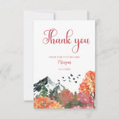 Brautparty Herbstgebirge Dankeskarte (Vorderseite)