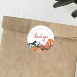 Brautparty Herbstgebirge Runder Aufkleber