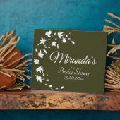 Brautparty Herbstgrün und Weiß Fotoplatte (Seite)