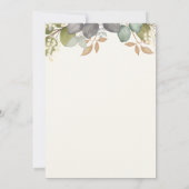 Brautparty Herbstleaves Hochzeitskleid Elegant Einladung (Rückseite)