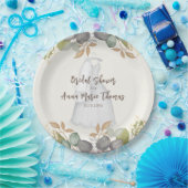 Brautparty Herbstleaves Hochzeitskleid Elegant Pappteller (Party)