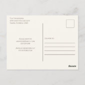 Brautparty Herbstleaves Hochzeitskleid Elegant Postkarte (Rückseite)