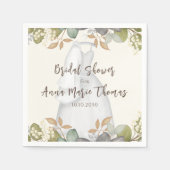 Brautparty Herbstleaves Hochzeitskleid Elegant Serviette (Vorderseite)