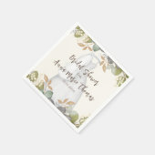 Brautparty Herbstleaves Hochzeitskleid Elegant Serviette (Ecke)