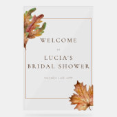 Brautparty Herbstmapfelleaf Acrylschild (Vorderseite)