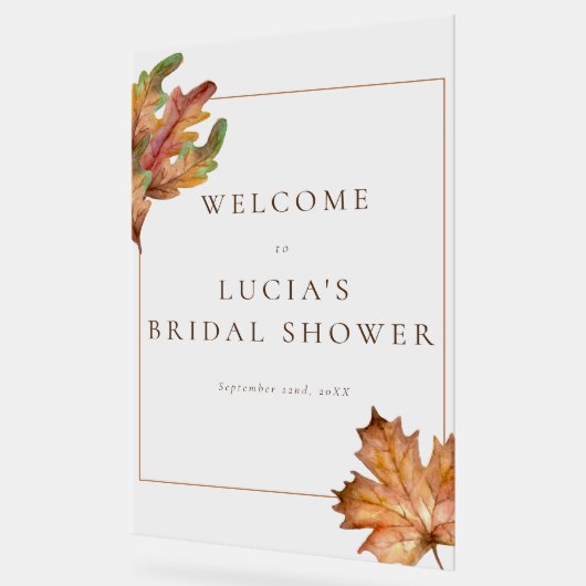 Brautparty Herbstmapfelleaf Acrylschild (Winkel)