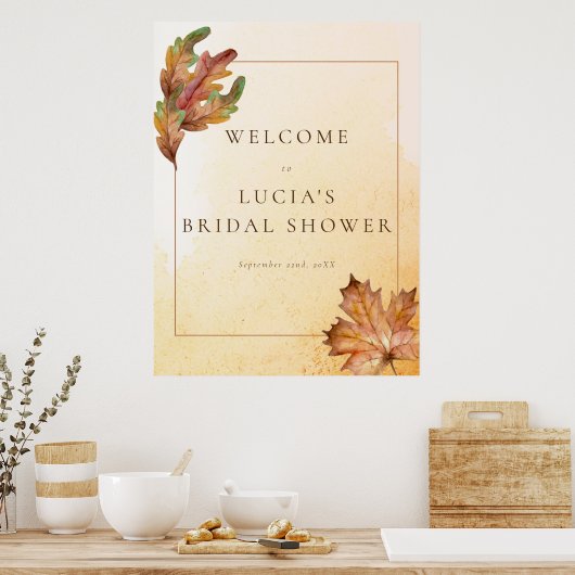 Brautparty Herbstmapfelleaf Poster (Küche)